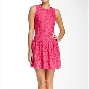 CeCe by Cynthia Steffe Vika Lace Drop Waist Dress